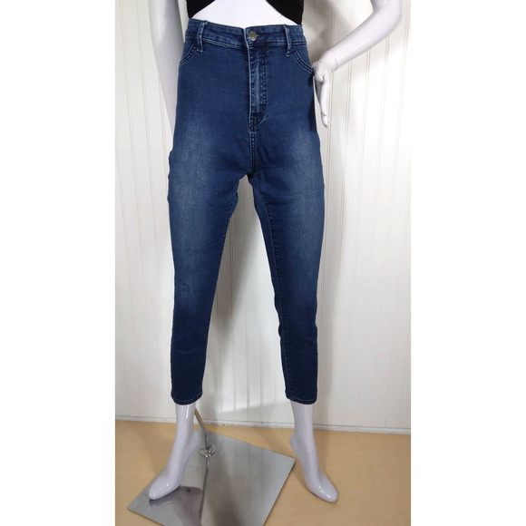 GBG stretchy jeans size 14 blue high rise skinny - Picture 1 of 7